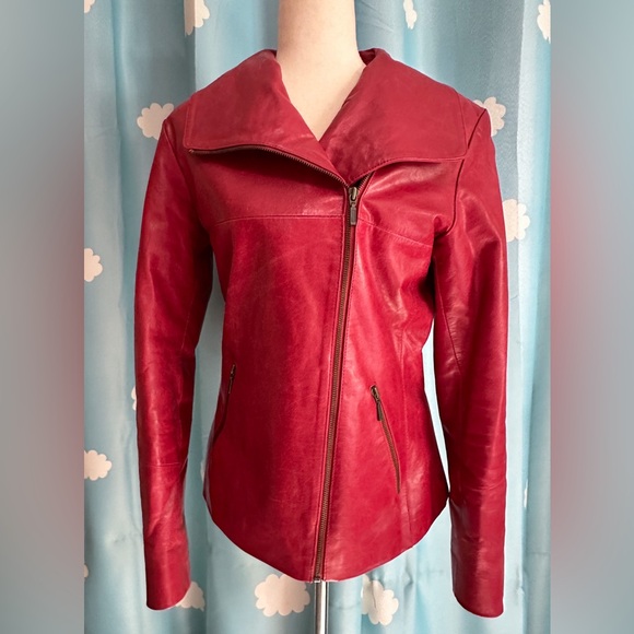Sticks and Stones Jackets & Blazers - Sticks and Stones red leather jacket